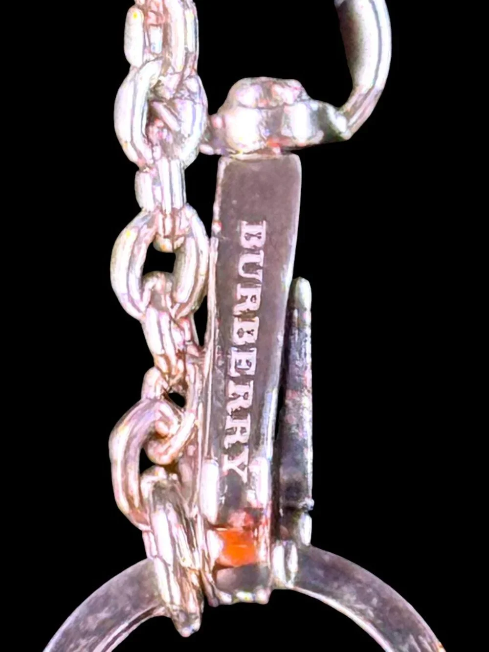 Burberry Vintage Prorsum Flower Bloom Nova Check Bag Charm Keychain with COA
